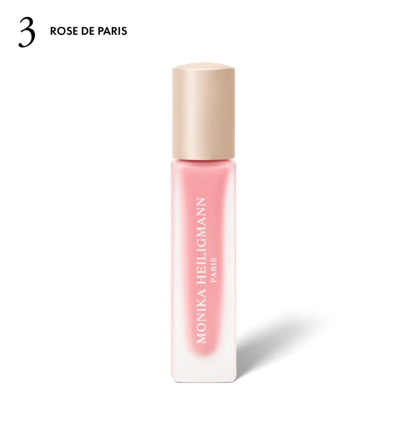Tinted lip-plumping gloss-serum by Monika Heilligmann Paris. Enhances lip volume, hydration and radiance with active peptides and hyaluronic acid.
