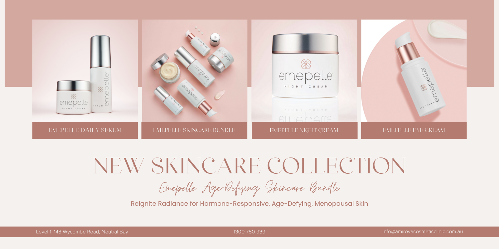 Emepelle Anti-Ageing and Menopausal Skin Collection in Sydney Clinic