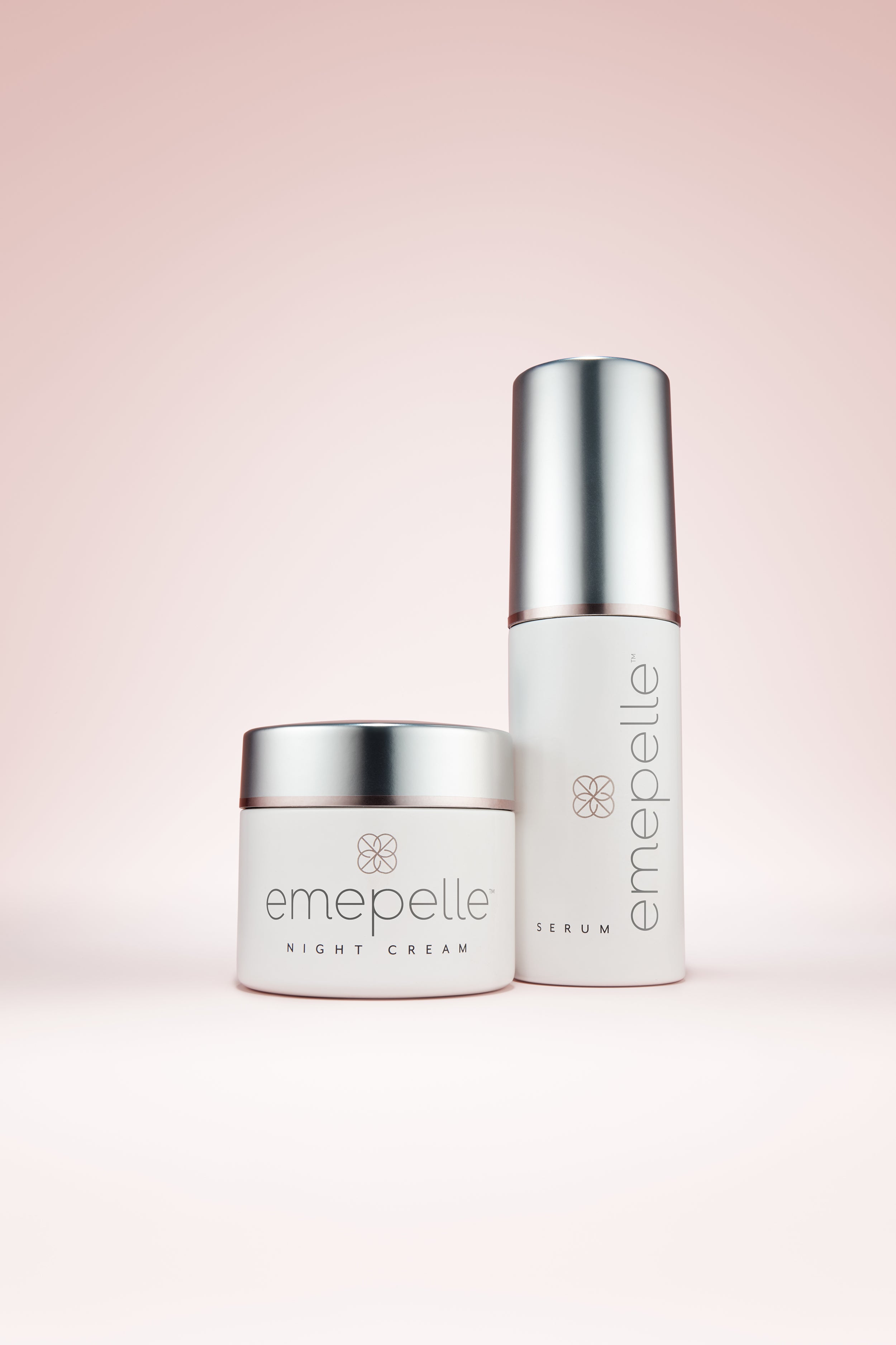 Emepelle night cream and serum for hormonal skin ageing hydration firmness and overnight skin repair