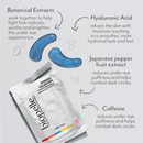 Hydrating and brightening eye treatment patches by Biopelle Cooling hydrogel patches infused with Hyaluronic Acid and Caffeine to hydrate, brighten, and de-puff the under-eye area. Perfect for tired, dehydrated eyes. Biopelle Hydragel Eye Patches | Intensive Hydration & Brightening Treatment sydney australia