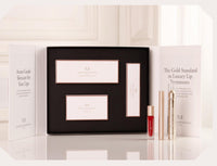 a product box with luxury lip perfecting gift set by Monika Heiligmann Paris as the gold standard in luxury lip treatments