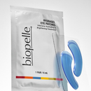 Cooling hydrogel patches infused with Hyaluronic Acid and Caffeine to hydrate, brighten, and de-puff the under-eye area. Perfect for tired, dehydrated eyes.
Applying Biopelle Hydragel Eye Patches under the eyes