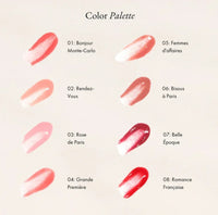 Tinted lip-plumping gloss-serum by Monika Heilligmann Paris. Enhances lip volume, hydration and radiance with active peptides and hyaluronic acid.