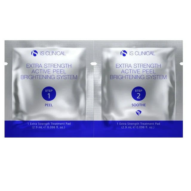 Professional extra strength active peel brightening system from is clinical designed to improve skin tone, reduce pigmentation and smooth texture