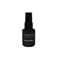 Amirova Blemish Artillery Exfoliant 30ml – Anti-Blemish Treatment - Lightweight exfoliant serum texture of Amirova Blemish Artillery - Applying Amirova Blemish Artillery Exfoliant for clear, smooth skin