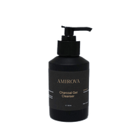 Amirova Charcoal Gel Cleanser – Detoxifying Daily Cleanser - Lightweight gel texture of Amirova Charcoal Gel Cleanser -  Using Amirova Charcoal Gel Cleanser for clear, refreshed skin