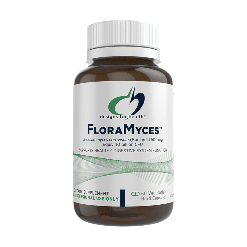 Designs for Health FloraMyces probiotic supplement – Saccharomyces boulardii capsules