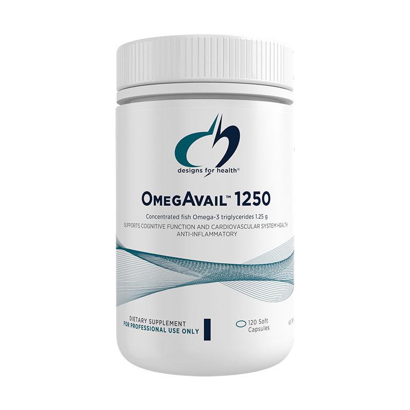 OmegAvail™ 1250 | Designs for Health – High-Potency Omega-3 Fish Oil