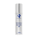 Silky lightweight cream texture of iS Clinical Reparative Moisture Emulsion Applying iS Clinical Reparative Moisture Emulsion for smooth, radiant skin