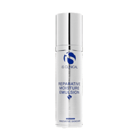 Silky lightweight cream texture of iS Clinical Reparative Moisture Emulsion Applying iS Clinical Reparative Moisture Emulsion for smooth, radiant skin