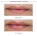 lip polish and youth lip elixir iS clinical before after